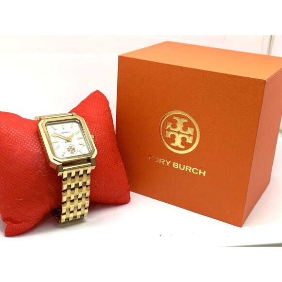 Tory Burch Women's Watch TBW1500 Robinson Cream Dial Gold Quartz Stainless Steel - Picture 3 of 14